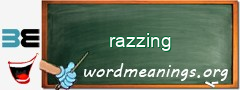 WordMeaning blackboard for razzing